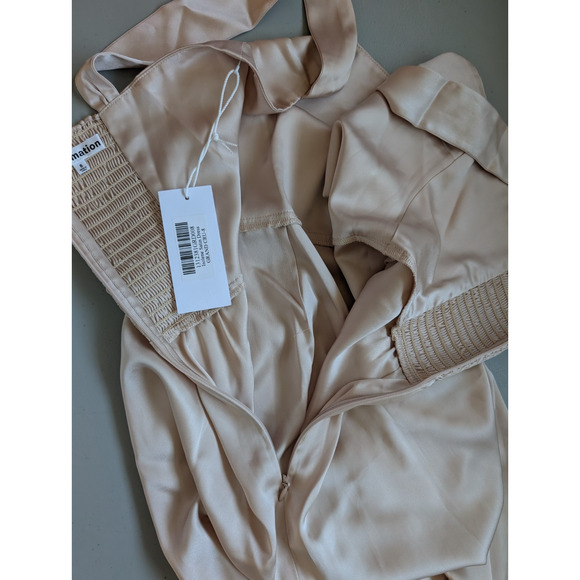 NWD Reformation Isolene Satin Maxi Dress Gown Size 8 Grand Cru #4A456 - Picture 7 of 15